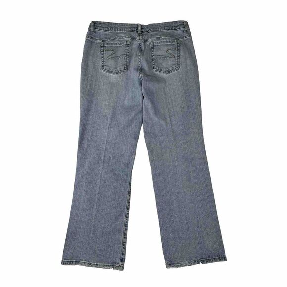 Liz Co Jeans Size 18 Stretch Straight Leg Mid Rise Blue Denim Light Wash - Picture 11 of 11